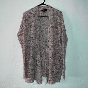 Mossimo, white, green, purple sweater, small